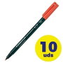 Staedtler Lumocolor 317-2 M Rojo (Set de 10)